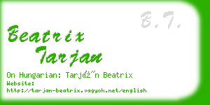 beatrix tarjan business card